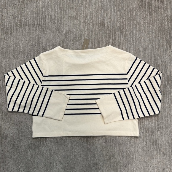 J. Crew Crop Boatneck Tee Stripe NWT - Picture 9 of 9